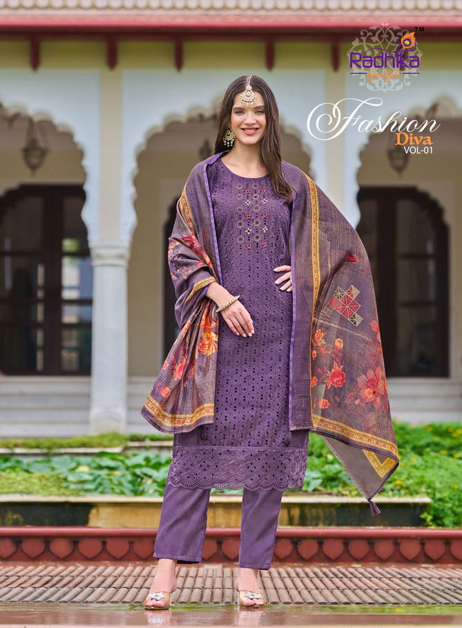 Fashion Diva Vol 1 By Radhika Chanderi Silk Designer Kurti With Bottom Dupatta Wholesale Shop In Surat